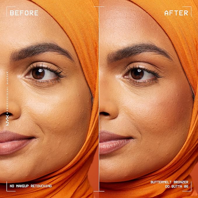 NYX PROFESSIONAL MAKEUP Matte Buttermelt Bronzer, Longwear Face Makeup with Up to 12 Hours of Wear, Vegan Formula - Do Butta-BrightBean Baby