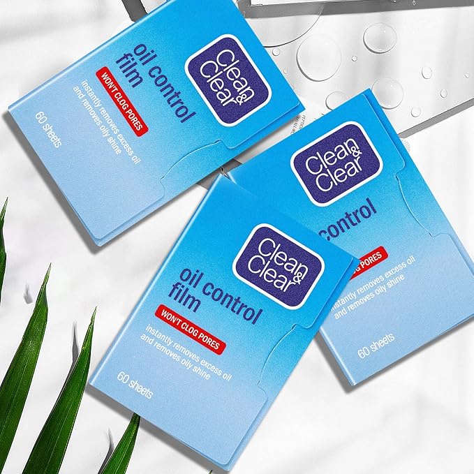 Premium Oil Control Film,Same Series with Clean&Clear Oil Absorbing Sheets,180Sheets/3Pack Larger Oil Blotting Sheets for Face,Makeup Friendly High-performance Handy Face Blotting Paper for Oily Skin-BrightBean Baby