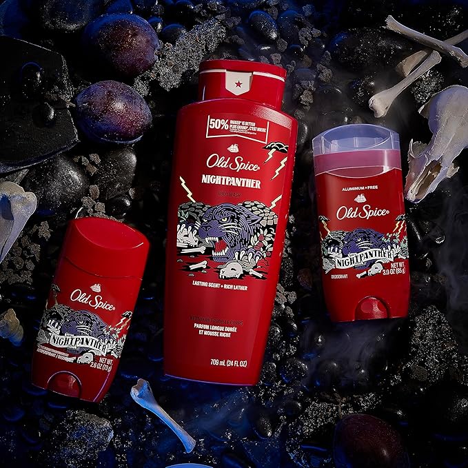 Old Spice Body Wash for Men, NightPanther, 24/7 Shower Freshness, 24 fl oz (Pack of 4)-BrightBean Baby