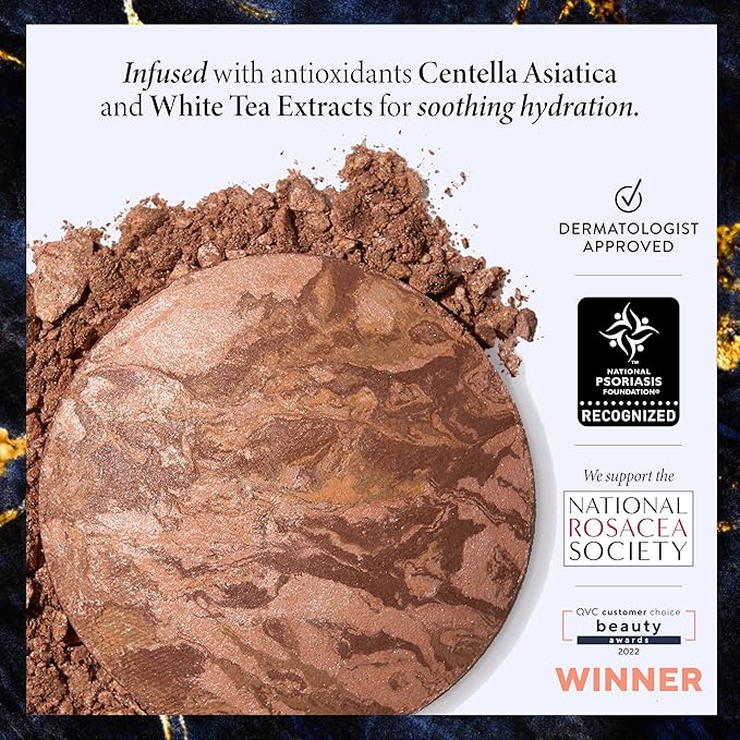 LAURA GELLER NEW YORK Baked Balance-n-Brighten Foundation with Kabuki Brush Makeup Set, Porcelain-BrightBean Baby