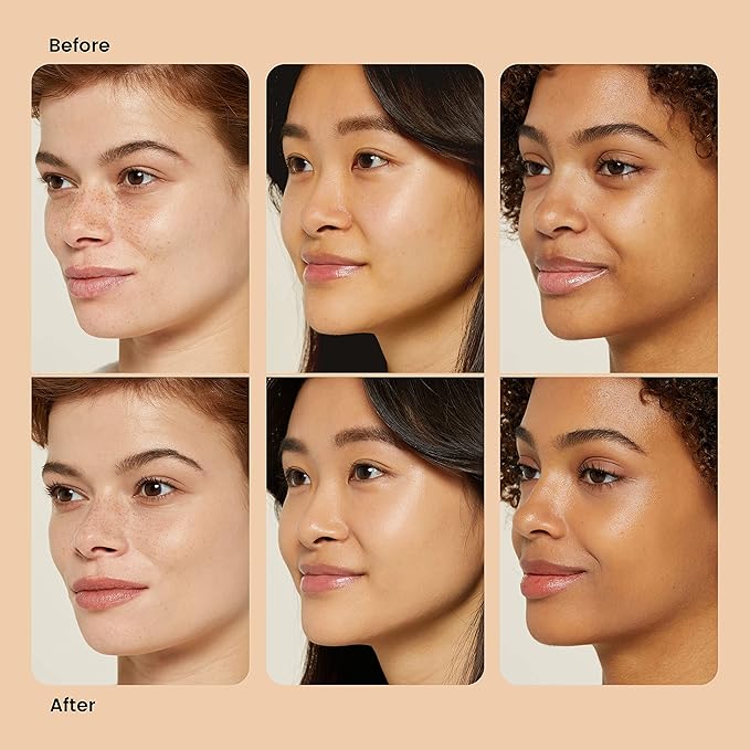 JOAH Perfect Complexion Cashmere Powder Foundation, Medium Face Coverage, Matte Finish, Korean Makeup, Compact Design For Oily & All Skin Types, 16 Hour Wear, Medium with Cool Undertones-BrightBean Baby