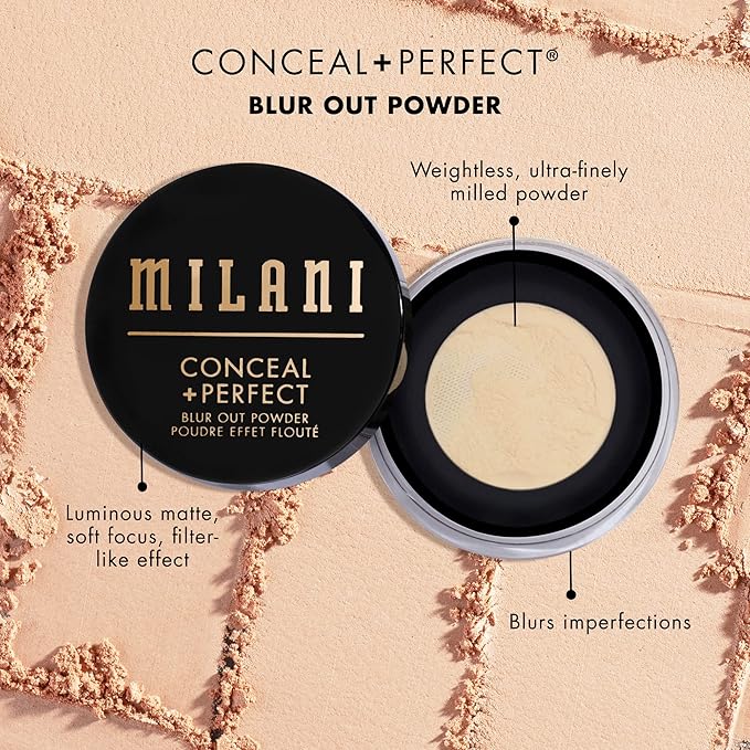 Milani Conceal + Perfect Blur Out Matte Setting Powder for All Skin Tones-BrightBean Baby