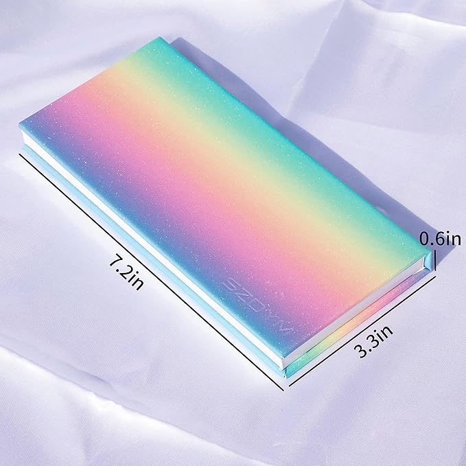 2PCS PU leather pastel sparkle empty magnetic palette with 10Pcs 26mm Round Metal Pans and 10Pcs 23mm square Metal Pans,DIY Eye Shadow makeup palette,elastic, flexible and lubricated, waterproof and easy to clean (Suit-1)-BrightBean Baby