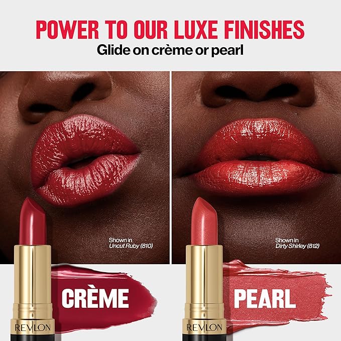 Revlon Super Lustrous Lipstick, Creamy Formula For Soft, Fuller-Looking Lips, Moisturized Feel, 619 Rose & Shine, 0.15 oz