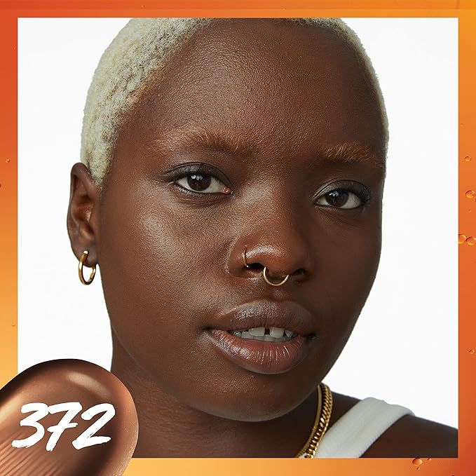 Maybelline Super Stay Up to 24HR Skin Tint, Radiant Light-to-Medium Coverage Foundation, Makeup Infused With Vitamin C, 372, 1 Count-BrightBean Baby