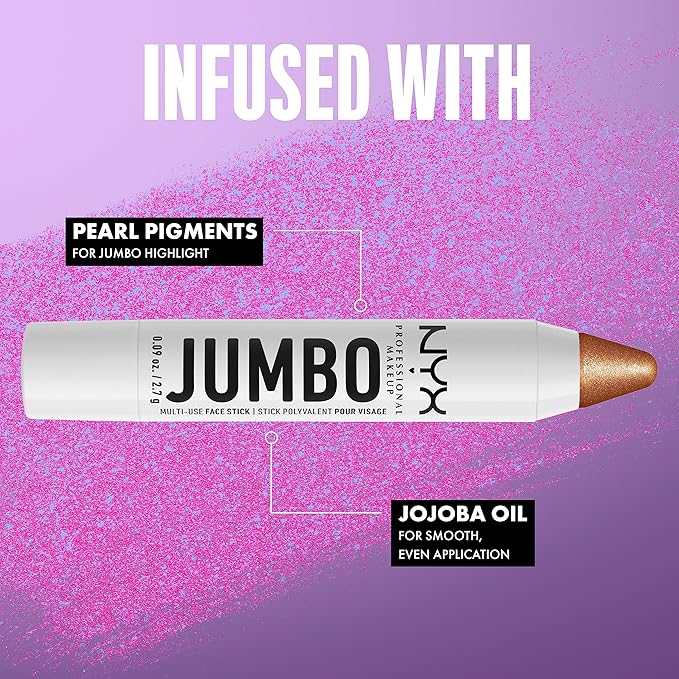 NYX PROFESSIONAL MAKEUP, Jumbo Multi-Use Face Highlighter Stick - Apple Pie-BrightBean Baby