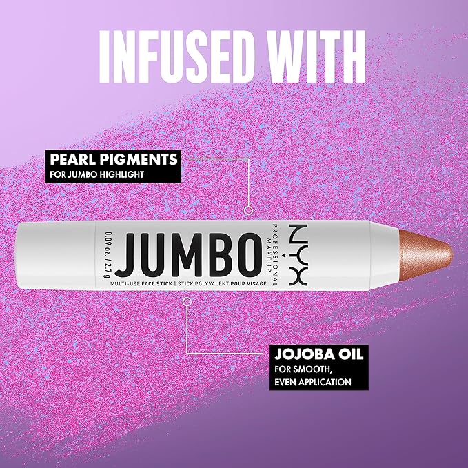 NYX PROFESSIONAL MAKEUP, Jumbo Multi-Use Face Highlighter Stick - Coconut Cake-BrightBean Baby