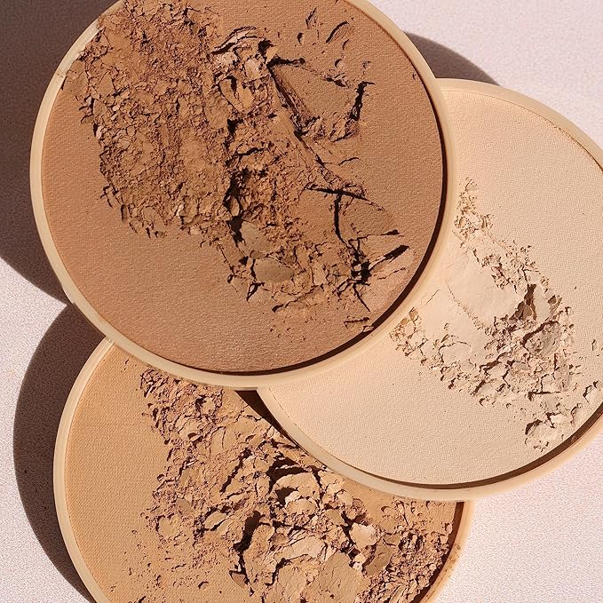 Wander Beauty Wanderlust Powder Foundation - Rich - Blurs and Evens Skin Tone - Perfects and Hydrates With Hyaluronic Acid, Aloe, Honeysuckle, & Vitamin E - Lightweight, Buildable Coverage - 0.31 oz-BrightBean Baby