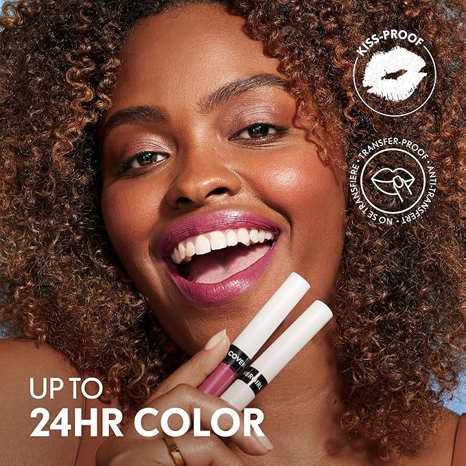 COVERGIRL Outlast All-Day, 005 All-Star, Lip Color, 24-Hour Wear, Hydrating Balm, Kiss-Proof, Moisturizing, Vegan Formula, 0.07oz/0.08oz