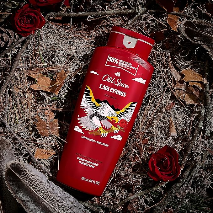 Old Spice Body Wash for Men, Eaglefangs, Long Lasting Lather, 24 fl oz (Pack of 4)-BrightBean Baby