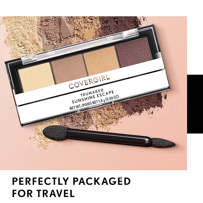 COVERGIRL Trunaked Quad Eyeshadow Palette, Jetsetter, Jetsetter, 0.06 Ounce