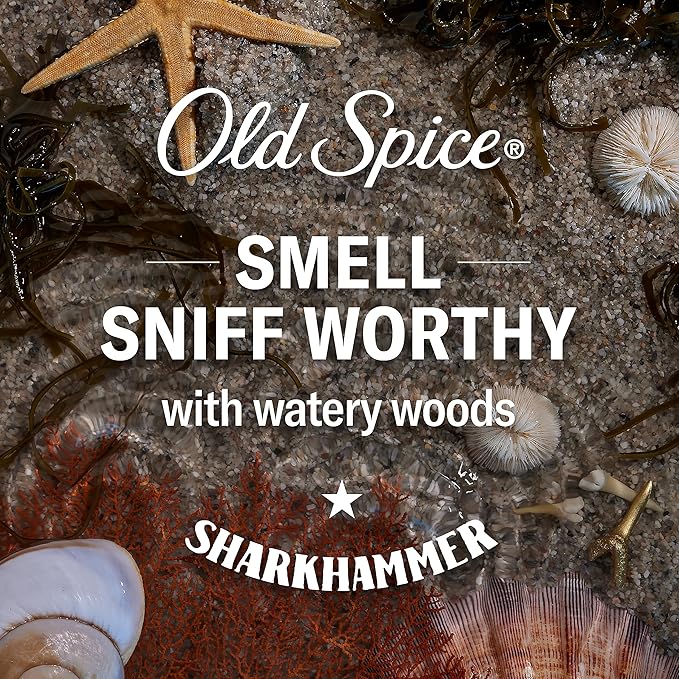 Old Spice Body Wash for Men, Sharkhammer, Long Lasting Lather, 24 fl oz (Pack of 4)-BrightBean Baby