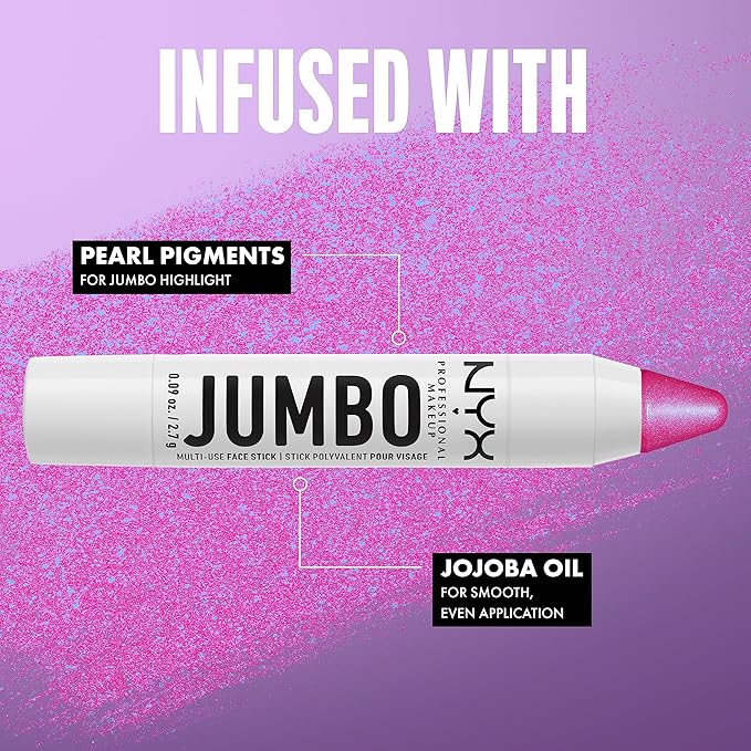 NYX PROFESSIONAL MAKEUP, Jumbo Multi-Use Face Highlighter Stick - Blueberry Muffin-BrightBean Baby