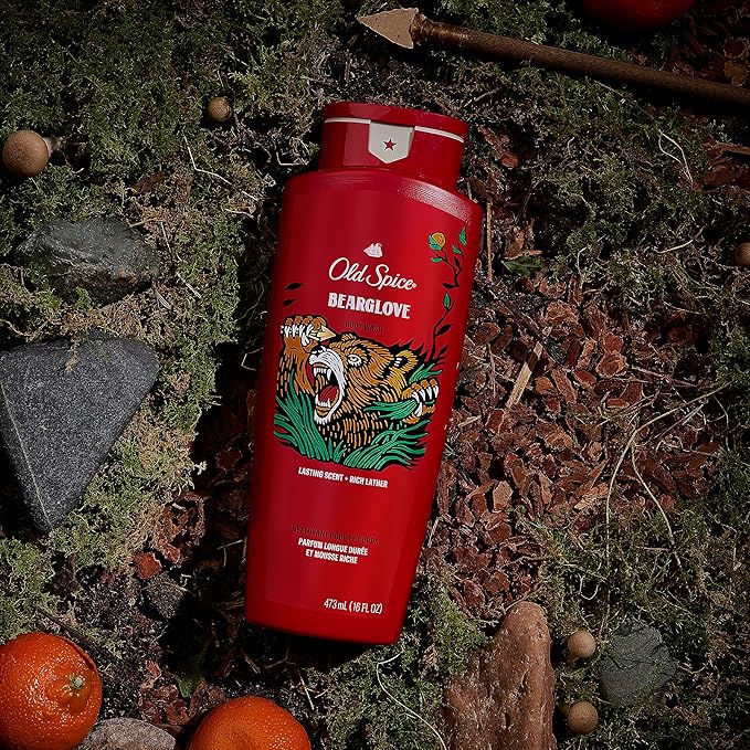Old Spice Body Wash for Men, Bearglove, Long Lasting Lather, 24 fl oz (Pack of 4)-BrightBean Baby