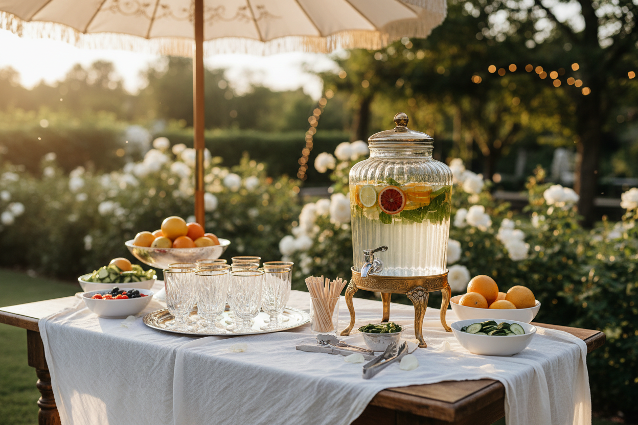 How to Serve Drinks in Style: Beverage Station Setup