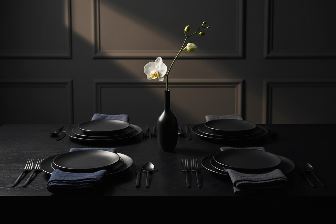 Modern Black Table Setting Inspiration