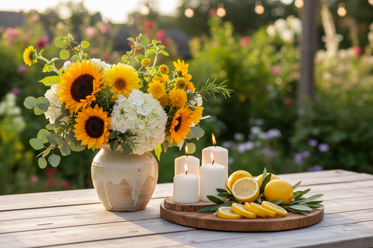 Elegant Outdoor Table Centerpieces for Summer