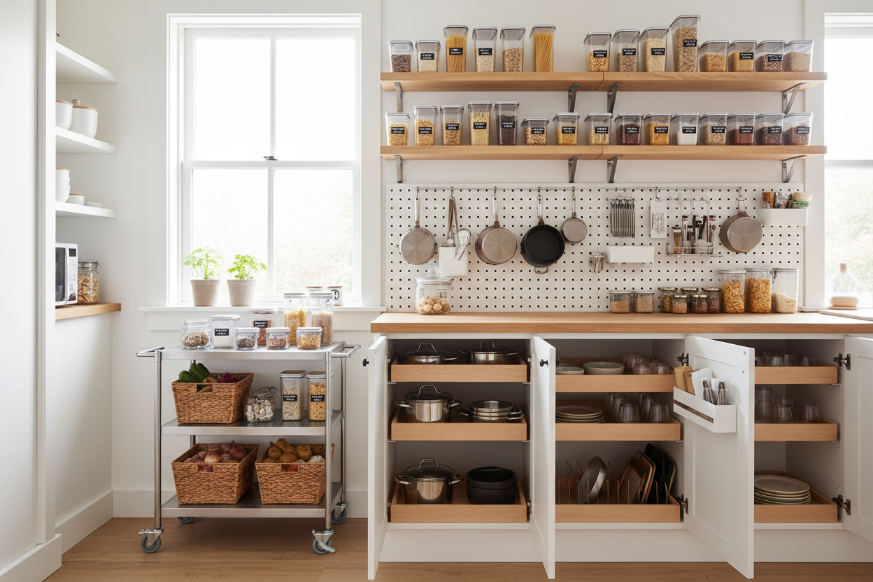 How to Organize a Kitchen Without a Pantry
