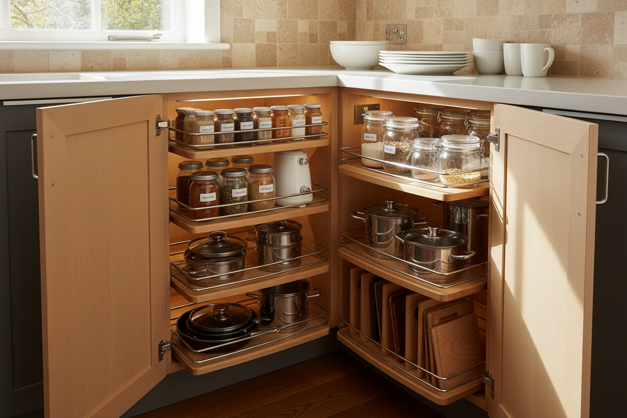 How to Maximize Corner Cabinet Space