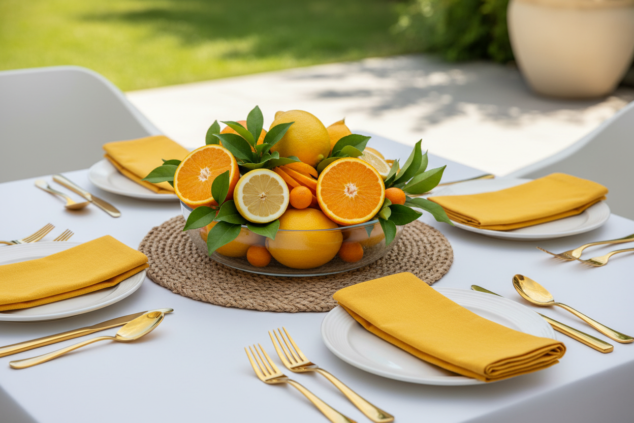 Modern Citrus-Inspired Table Design Ideas