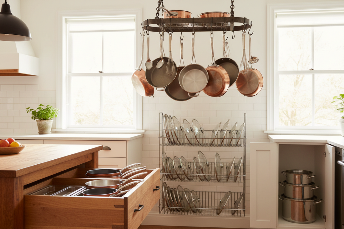 How to Organize Pots, Pans, and Lids Efficiently