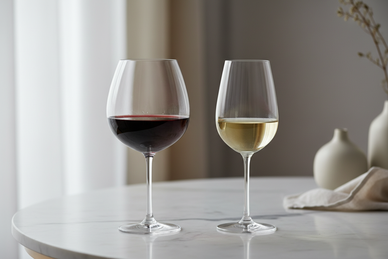 Red Wine vs White Wine Glass Shape Differences