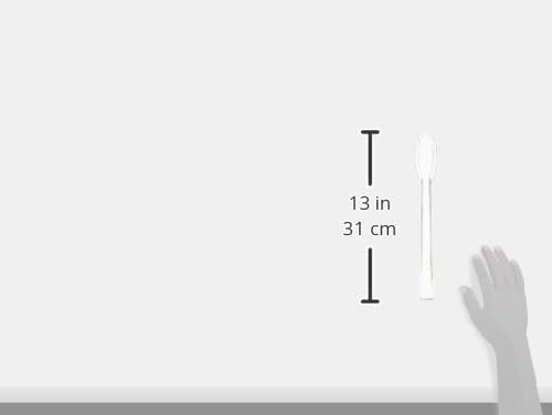 New Star Foodservice 35520 Utility Tong, High Heat Plastic, Scalloped, 12 inch, Set of 12, Clear