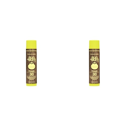 Sun Bum SPF 30 Sunscreen Lip Balm | Vegan and Cruelty Free Broad Spectrum UVA/UVB Lip Care with Aloe and Vitamin E for Moisturized Lips | Pineapple Flavor |.15 oz (Pack of 2)-BrightBean Baby
