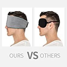 FRESHME Deluxe Cotton Sleep Mask Gift Set - 100% Blackout Large Comfortable Blindfold Adjustable Eye Mask Pillow in Gift Box for Men Women Side Sleeper Travel Meditation Airplane-BrightBean Baby
