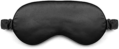 Women Imitated Silk Sleeping Mask Travel Eye Patch (Black)-BrightBean Baby