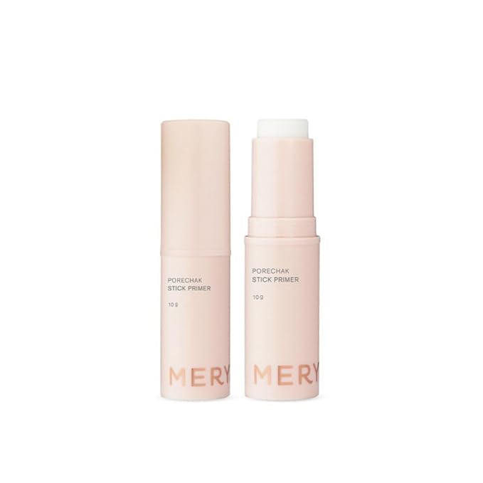 MERYTHOD PORE-CHAK Stick Primer Erasing Mattifying Hard Primer Stick, Filttered Effect, Easy Stick Type, Uneven&Pore Cover 0.4oz-BrightBean Baby
