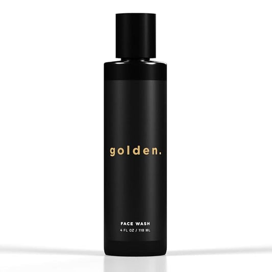 Golden Grooming Co. Men Face Wash with Aloe Vera & Vitamin E - Facial Cleanser for Men - Organic & Nature-Based - Ideal for Sensitive and Oily Skin - Rich Foaming Daily Cleanser - 4 oz.-BrightBean Baby