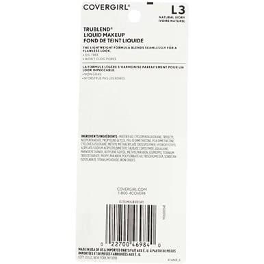 COVERGIRL Trublend Oil-Free Liquid Foundation, Lightweight, Dewy Finish, 1 Fl Oz, Hydrating Foundation, Moisturizing Foundation, Cruelty-Free Foundation, Blends Seamlessly, Won't Clog Pores-BrightBean Baby