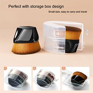 Mushroom Head Air Cushion CC Cream Natural Foundation,PHOERA Foundation,PHOERA Concealer, PHOERA Primer, PHOERA Powder, Kabuki Makeup Brushes Foundation (101 Porcelain+01 Ivory CC)-BrightBean Baby