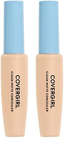 COVERGIRL - Clean Matte Concealer, Oil-Free, Lightweight Formula, Blendable, Natural-Looking Coverage, 100% Cruelty-Free (Pack of 2)-BrightBean Baby