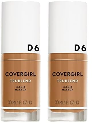 COVERGIRL truBlend Liquid Foundation Makeup Toasted Almond D6, 1 oz (Pack of 2)-BrightBean Baby