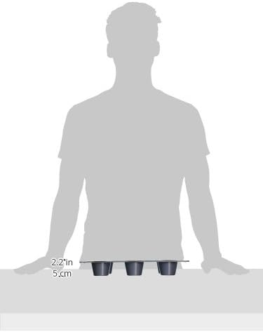 Fox Run Non-Stick Popover Pan, 6 Cup Yorkshire Pudding Pan, Grey