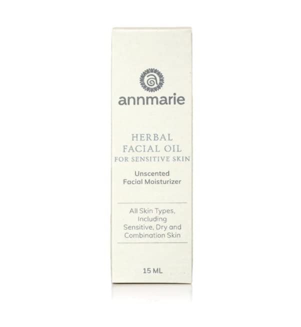 Annmarie Skin Care Herbal Facial Oil For Sensitive Skin - Unscented Facial Oil With Squalane, Sacha Inchi Oil + Camellia Seed Oil (15Ml / 0.5 Fl Oz)-BrightBean Baby
