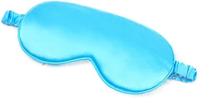 100% Natural Mulberry Soft Silk Sleep Mask, Light Blocking Eye Masks for Sleep, Night Blindfold Eye Mask Cover for Men and Women, Sleeping Night Mask for Travel (Blue)-BrightBean Baby