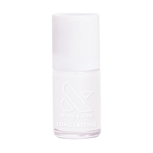 Olive & June Long Lasting Nail Polish | Plump, Gel-Like Finish No Lamp Needed | Lasts up to 10 days | Salon-Quality Color at Home | 15-Free, Vegan & Cruelty-Free Chip-Resistant Shine | HD Crisp White-BrightBean Baby