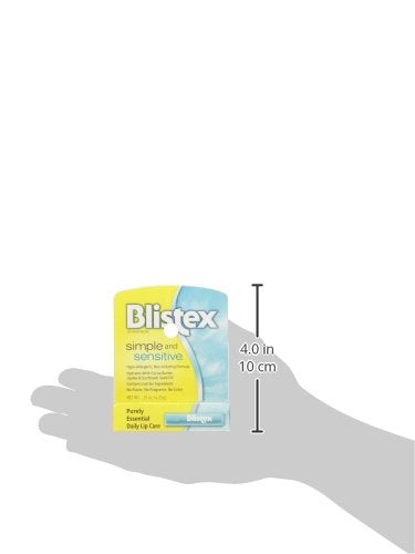 Blistex Simple & Sensitive Lip Balm, 0.15 Ounce Tube – Hypo-Allergenic Unflavored Lip Balm, Gentle Lip Moisturizer For Dry Lips, Contains Shea & Cocoa Butter-BrightBean Baby