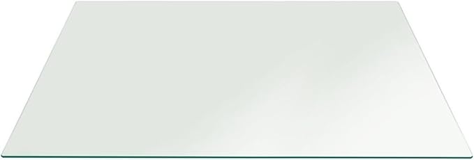 Fab Glass and Mirror Tempered Glass Table Top 30x60 Inch Rectangle 1/4" Thick Clear Furniture Protector with Flat Polish Edge Eased Corners for Coffee Dining Tables Desks