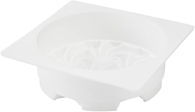 Pastry Tek 6.8 Inch Swirl Cake Pans, 10 Oven-Ready Silicone Bundt Cake Pans - Flexible, Freezable, White Silicone Small Cake Molds, Easy Release, For Baking Desserts - Restaurantware