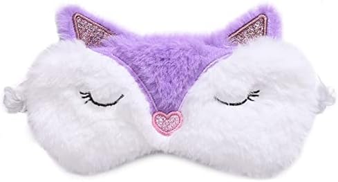 Fox Eye Mask Plush Fox Cloud Sheep Dream Eye Cover Sleeping Mask Eye Band Shade Blindfold Goggles Relax Travel Eye Patch-BrightBean Baby