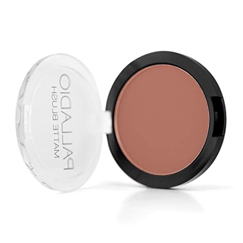Palladio Matte Blush, Brushes onto Cheeks Smoothly, Soft Matte Look and Even Finish, Flawless Velvety Coverage, Effortless Blending Makeup, Flatters the Face, Convenient Compact, Poised-BrightBean Baby
