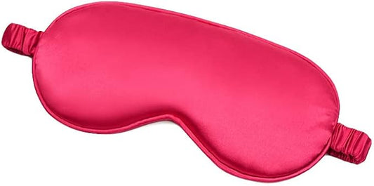 100% Natural Mulberry Soft Silk Sleep Mask, Light Blocking Eye Masks For Sleep, Night Blindfold Eye Mask Cover For Men And Women, Sleeping Night Mask For Travel (Red)-BrightBean Baby