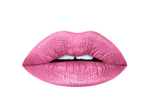 Aromi Metallic Liquid Lipstick | Long-lasting, Smear, Smudge, + Transfer Proof, Waterproof, Light, Baby Pink Lip Color with Shimmery Finish, Paraben + Phthalate Free (Pink Sugar)-BrightBean Baby