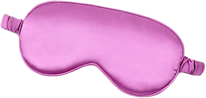 100% Natural Mulberry Soft Silk Sleep Mask, Light Blocking Eye Masks For Sleep, Night Blindfold Eye Mask Cover For Men And Women, Sleeping Night Mask For Travel (Purple)-BrightBean Baby