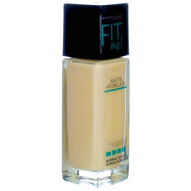 Maybelline New York Fit Me! Matte + Poreless Foundation, Porcelain [110] 1 oz (Pack of 3)-BrightBean Baby