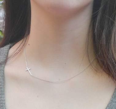 Dainty Cross Pendant Necklace Choker Necklace Chain Christian Necklaces Jewelry for Women and Girls-BrightBean Baby